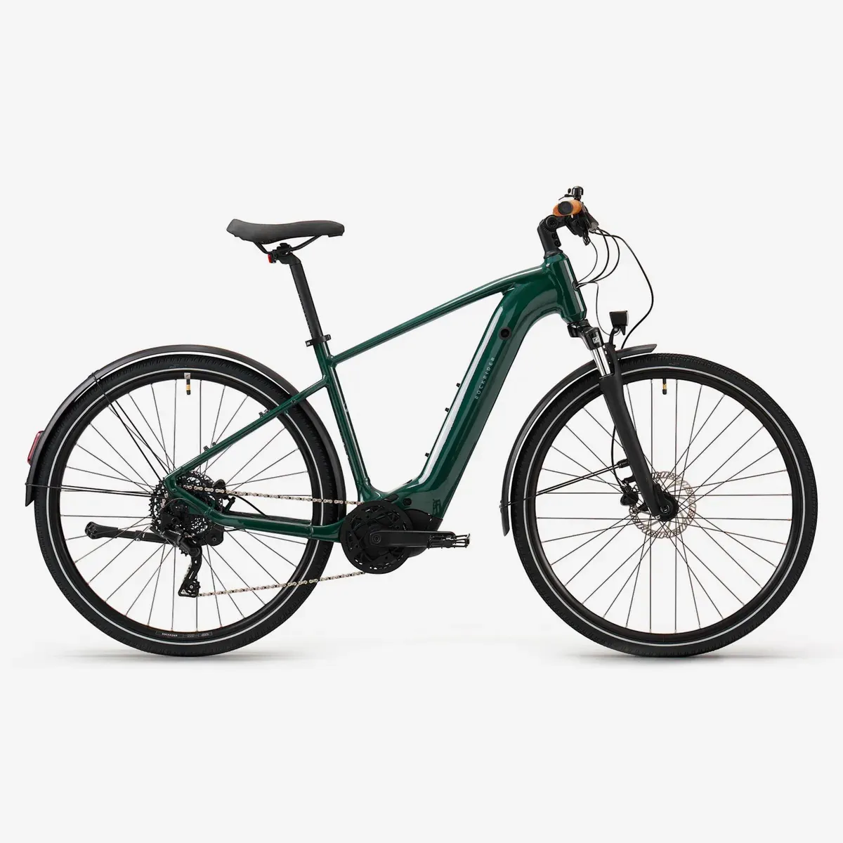 Vélo tout chemin électrique Decathlon E-ACTV 500 à cadre haut, coloris vert