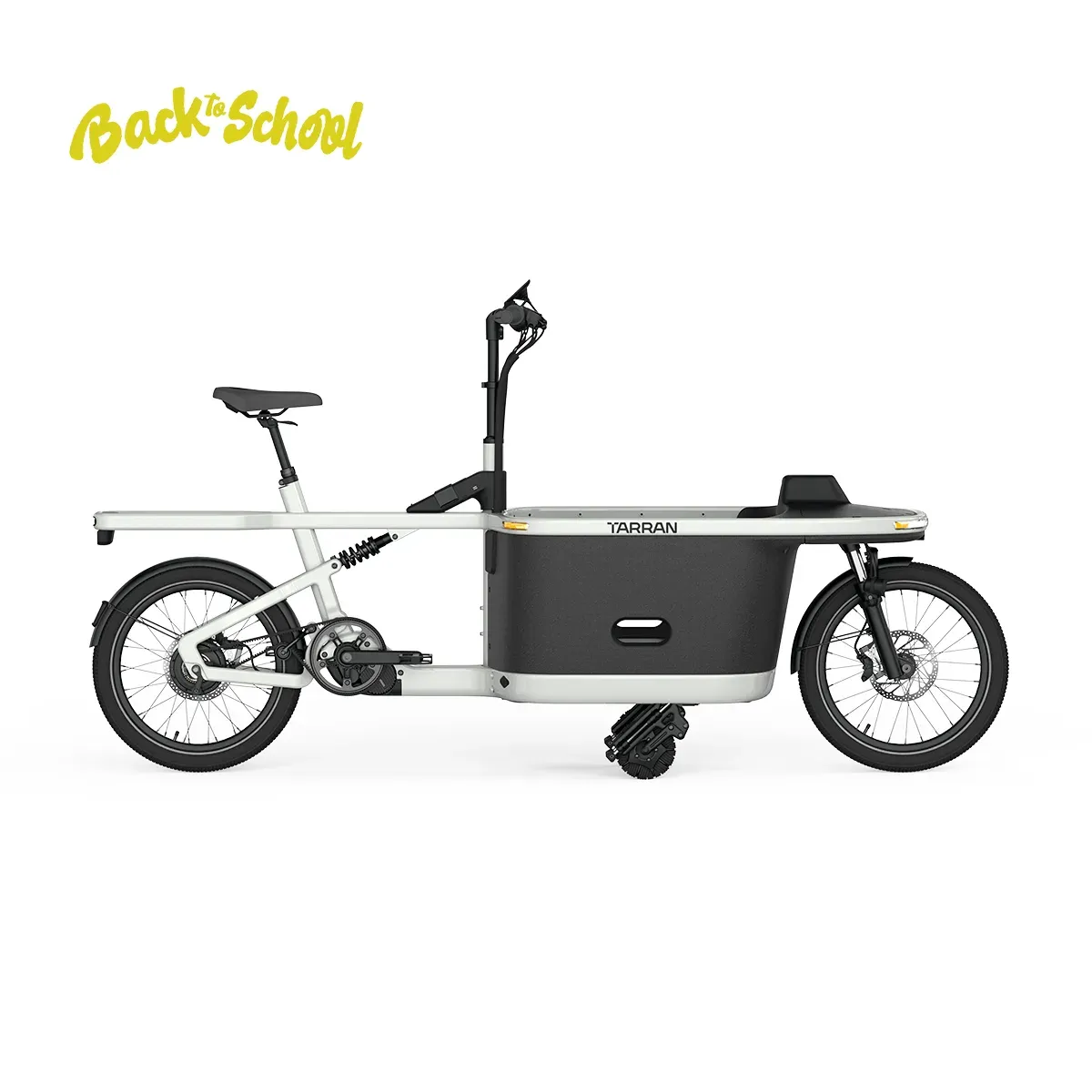 TARRAN T1 Pro beige et gris, caisse avant blanche, vu de profil
